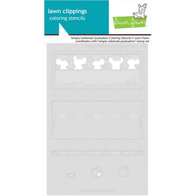Lawn Fawn Coloring Stencils - Simply Celebrate Graduation